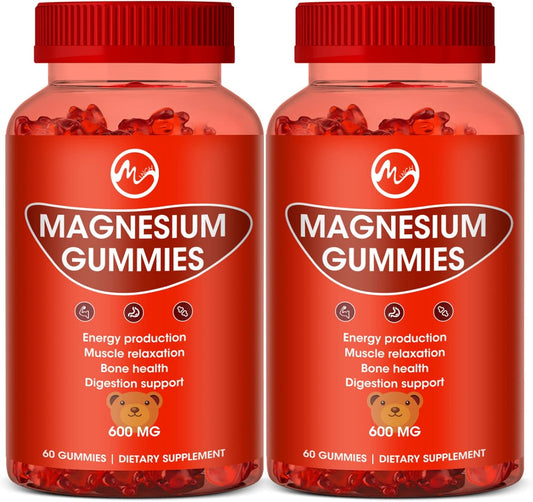 2 Pack of M inch Vasaka Magnesium Gummies - Natural Supplement for Health and Wellness