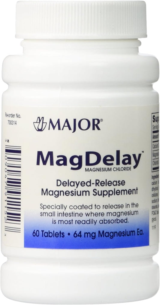 2 Pack of Major MagDelay 64mg Tablets - 60 Tablets per Pack