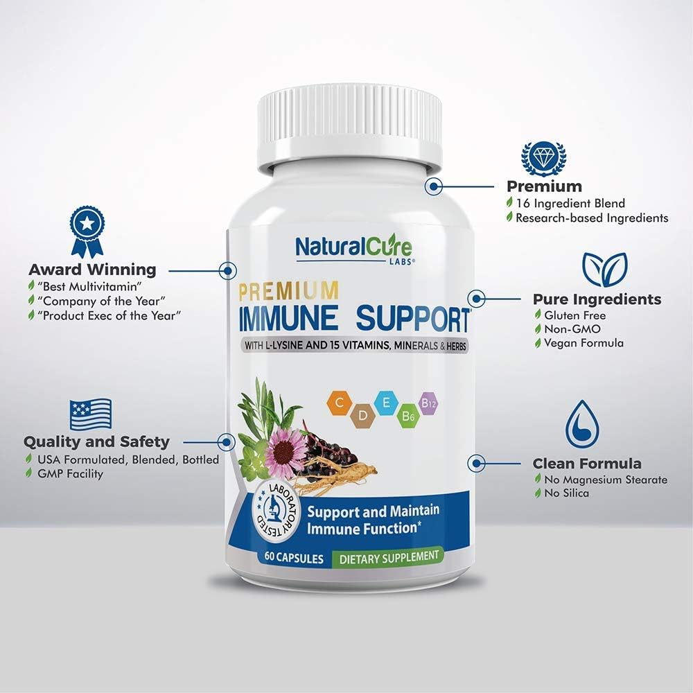 2 Pack of Natural Cure Labs Monolaurin 600mg Capsules for Immune Support
