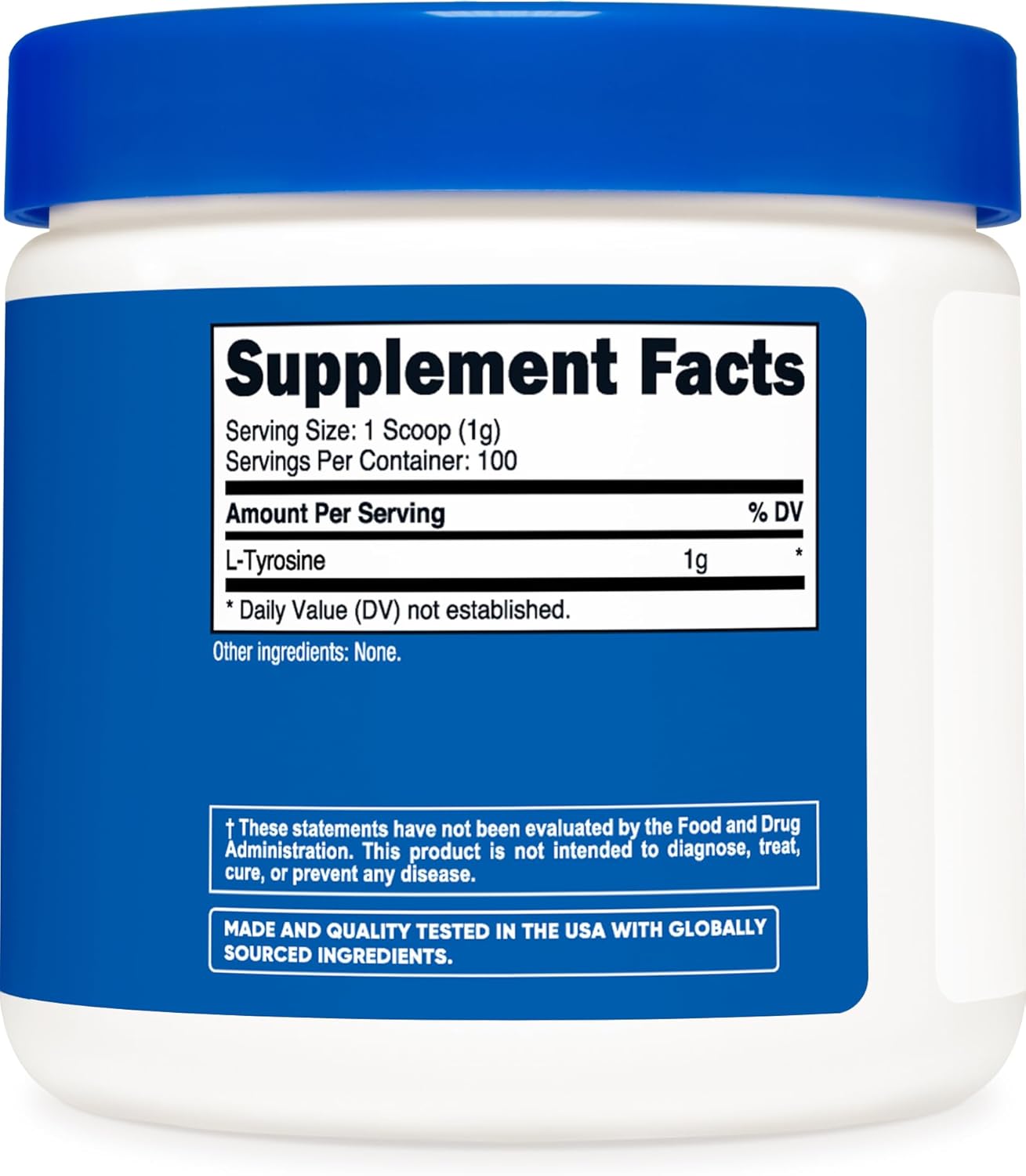 2 Pack of Nutricost L-Tyrosine Powder - 100g Per Bottle, 1g Per Serving - 200g Total