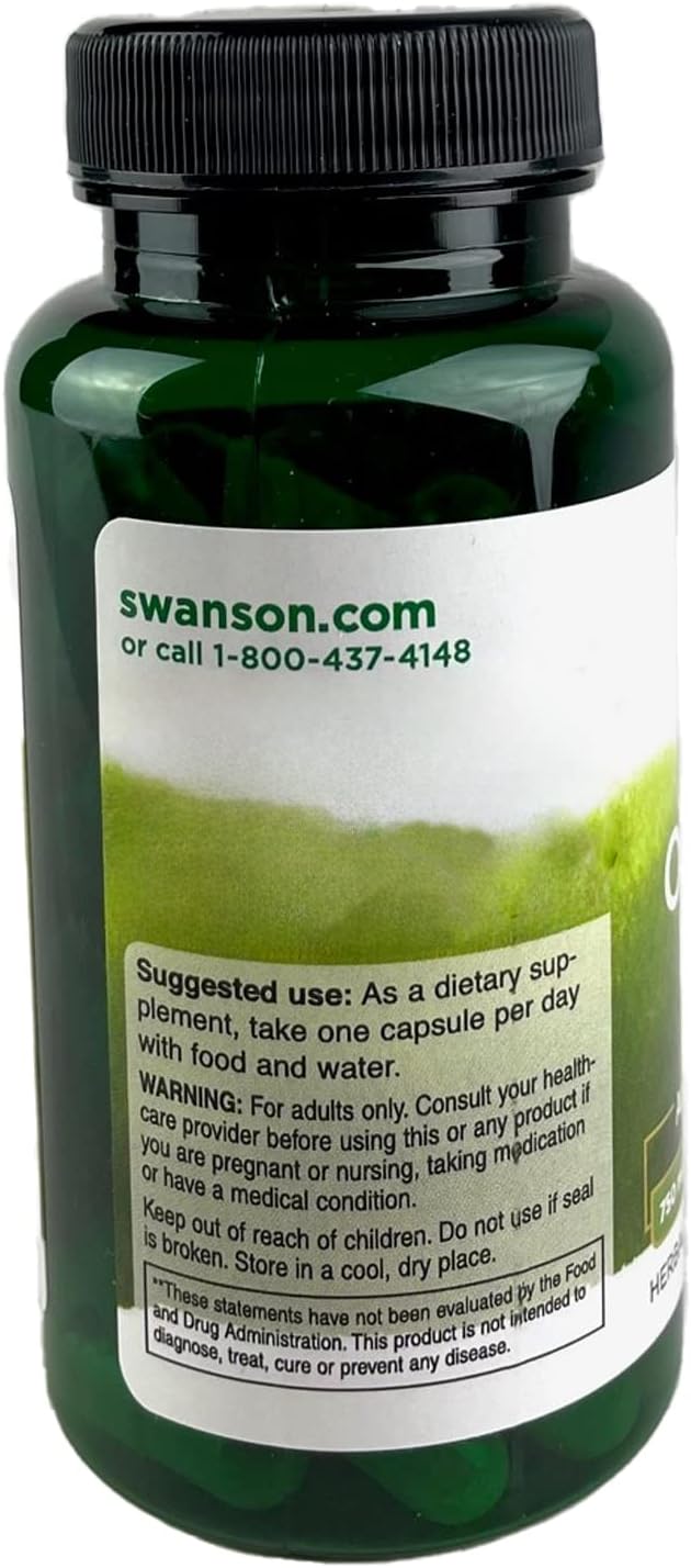 2 Pack of Swanson Olive Leaf Extract Capsules - High Oleuropein Content (60 Capsules, 750mg)