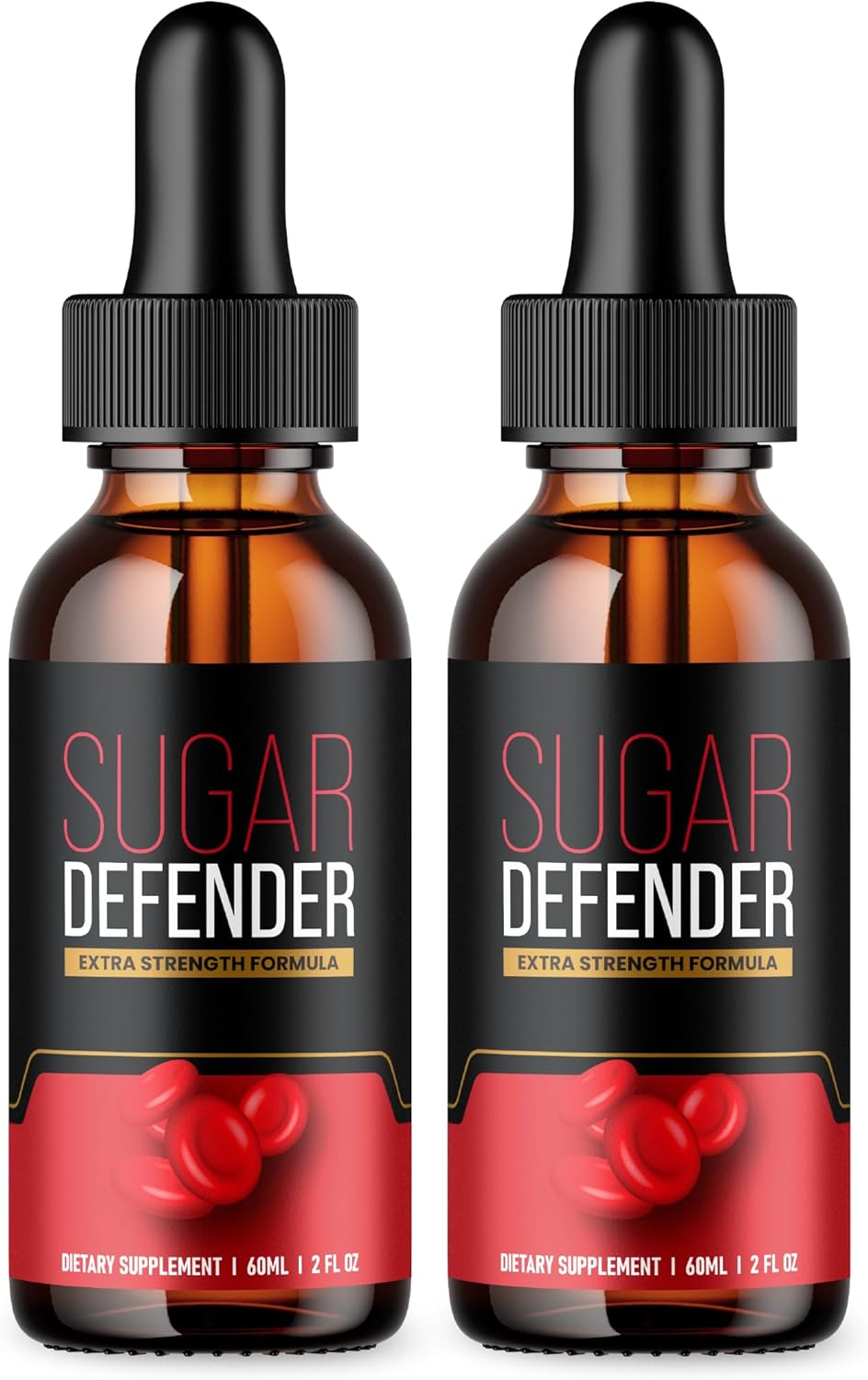 2 Pack Purvia Sugar Defender Drops - Official Formula for Blood Sugar Support - Extra Strength Advanced Liquid Supplement with Chromium - SugarDefender 24 Drops