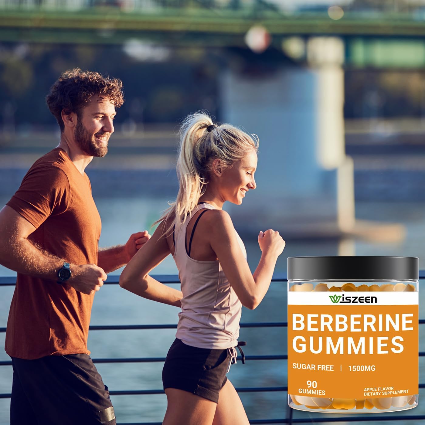 2 Pack Sugar-Free Berberine Gummies with Ceylon Cinnamon - 1500mg Berberine Supplement for Adults