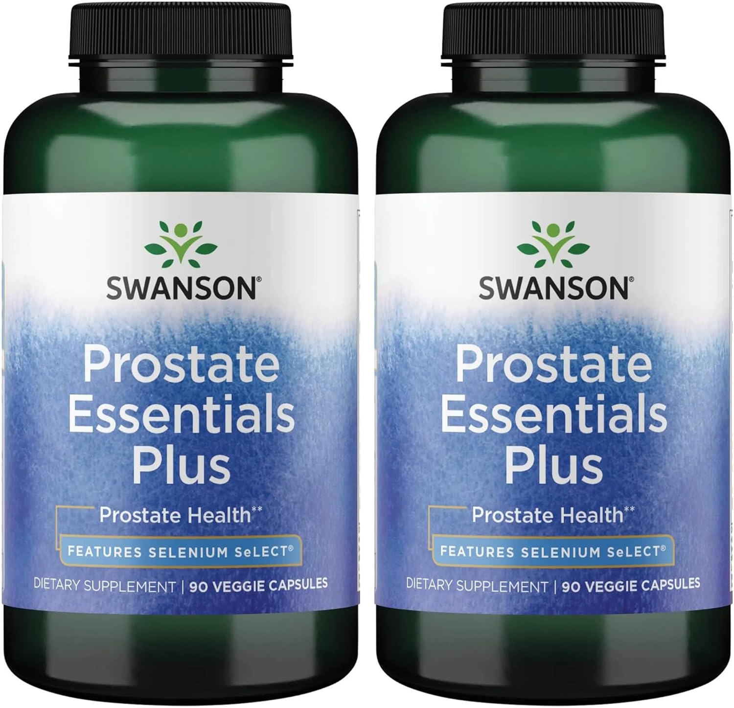 2 Pack Swanson Prostate Essentials Plus 90 Veg Capsules - Support Prostate Health with Natural Ingredients