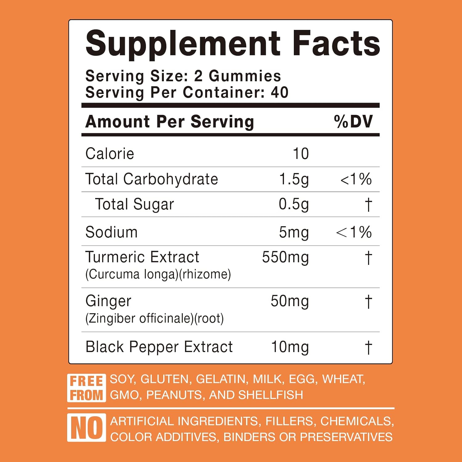 2 Pack Turmeric Curcumin Gummies with Ginger & Black Pepper Extract - Pain & Inflammation Support for Joints, Weight & Health - Vegan & Organic - Adults & Kids