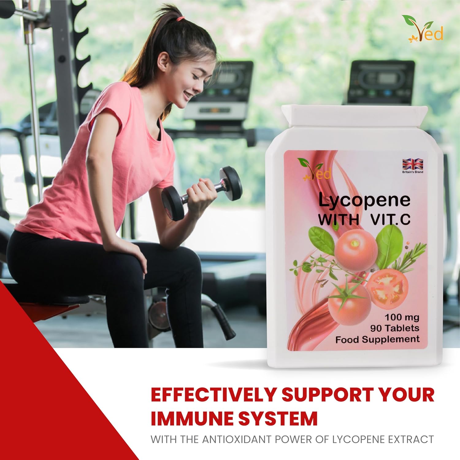 2-Pack Ved Lycopene Supplement | 100mg, 180 Tablets Total