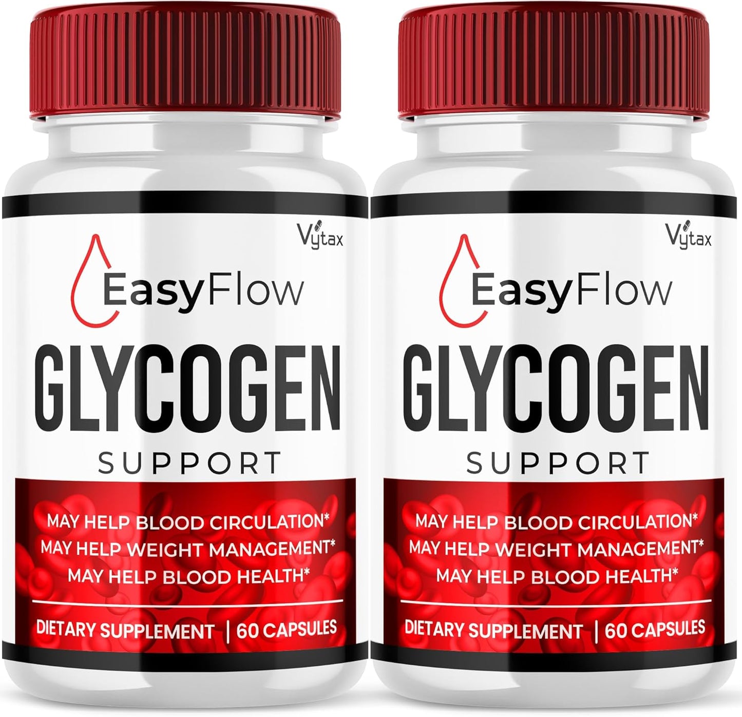 2 Pack Vytax Easy Flow Capsules for Glycogen and Blood Support - Maximum Strength Vitamin Supplement for Healthy Blood Vessels - All Natural Formula (120 Capsules)