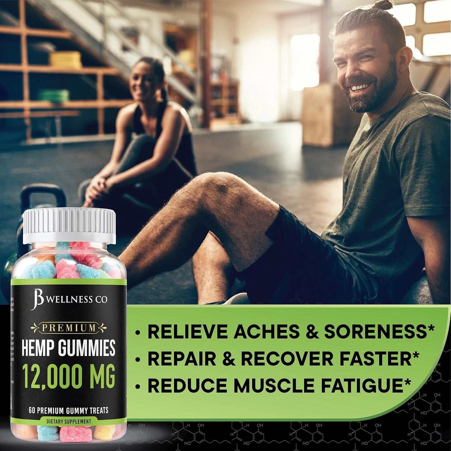 2-Packmetabolism boosterGummies Premium 12,000 with Vitamins & Omega 3,6,9 - USA Made - 120 Count