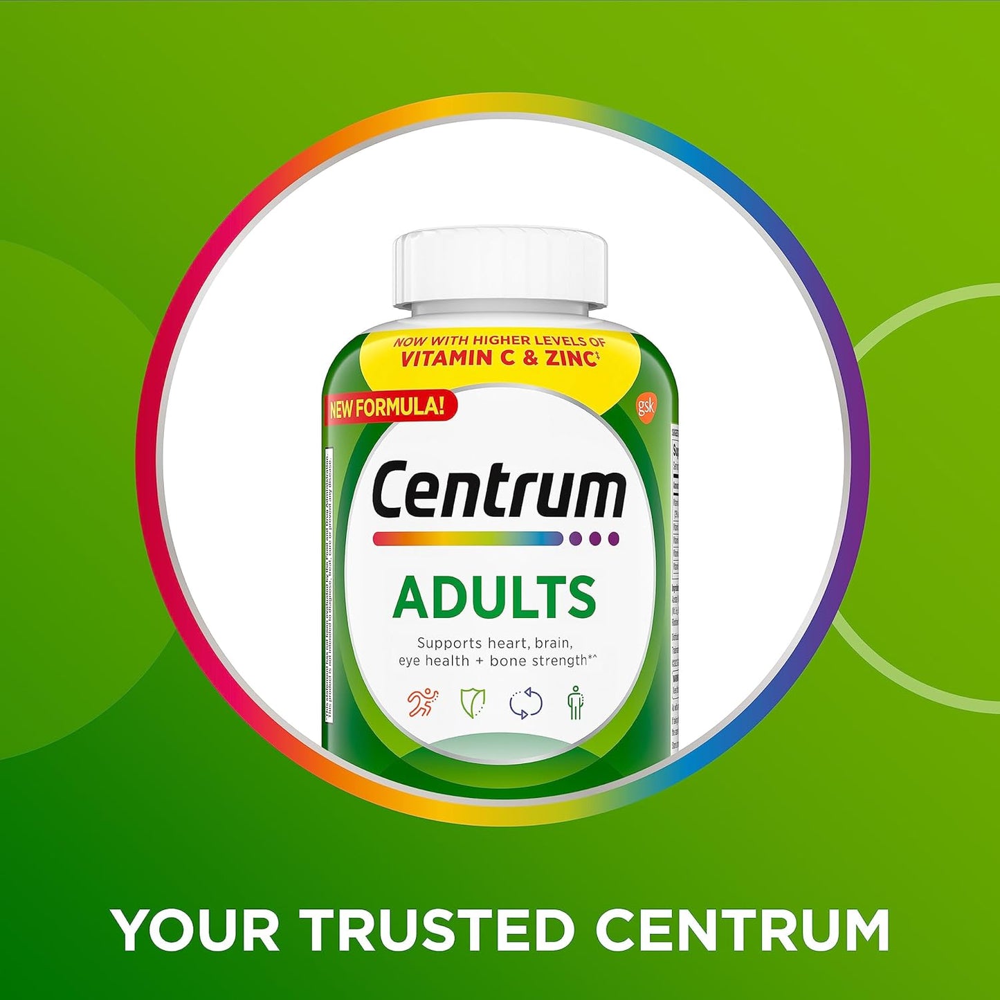 2 Packs Centrum Adult Multivitamin Supplement with Antioxidants, Zinc, Vitamin D3, B Vitamins - 400 Count, Gluten Free, Non-GMO