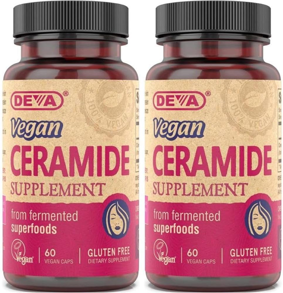 2 Packs of 60 Count DEVA Vegan Vitamins Skin Restoring Ceramide Supplement Tablets