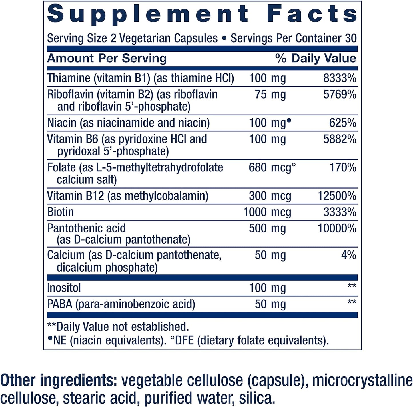 2 Packs of Life Extension Bioactive Complete B-Complex for Heart, Brain, Nerve Support, Energy & Metabolism - 60 Vegetarian Capsules