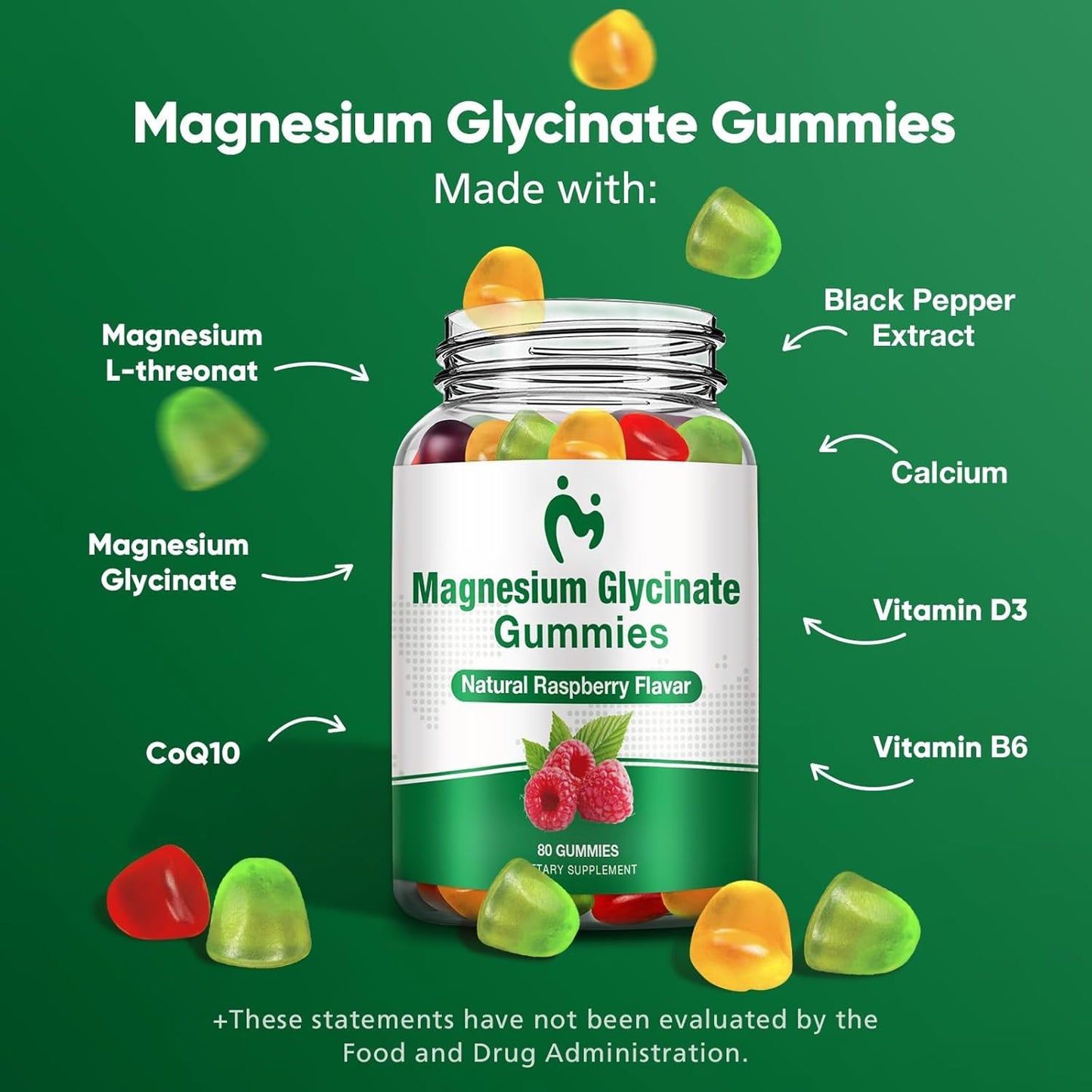 2 Packs of MOSRAY Chewable Magnesium Glycinate Gummies - 400mg - Relaxing Sleep Aid for Adults & Kids