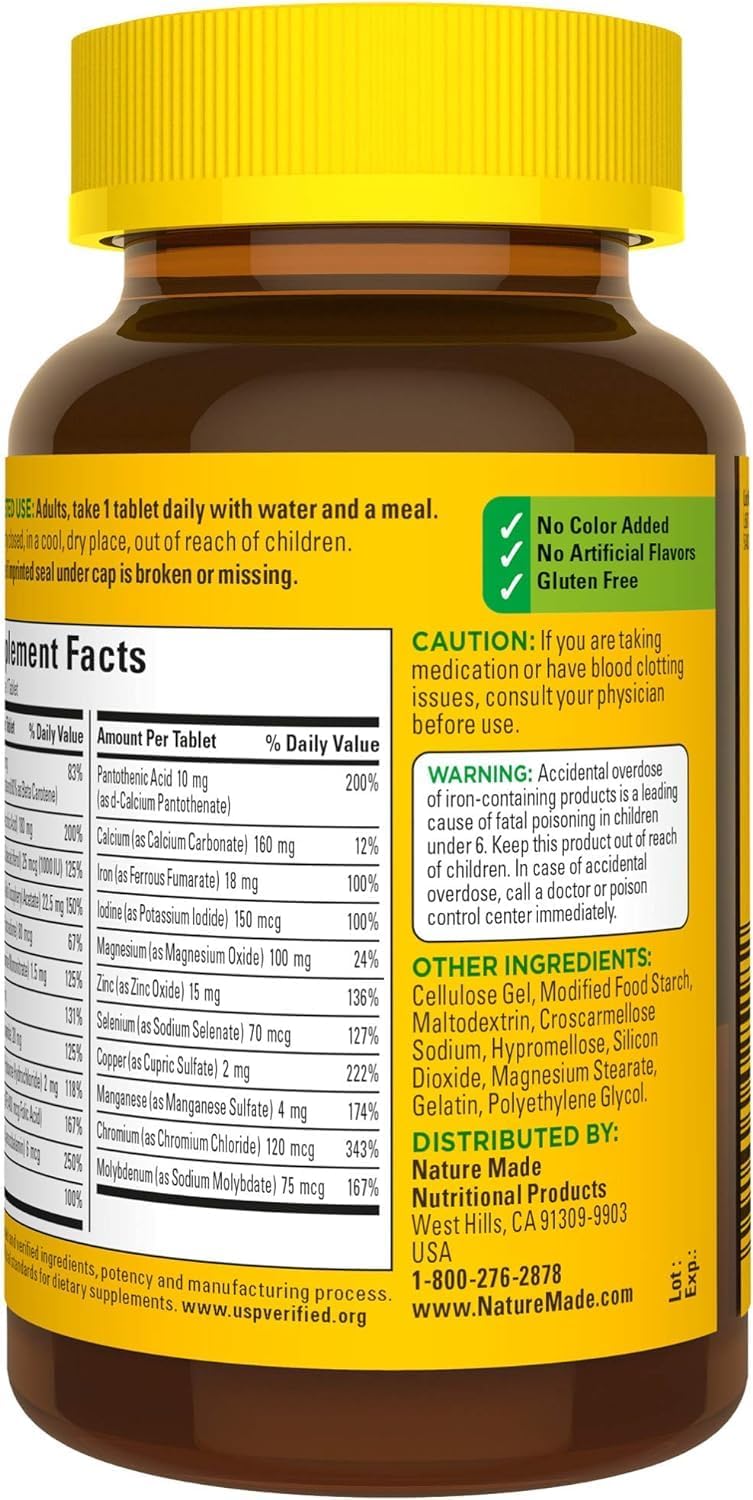 2 Packs of Nature Made Multi Complete Tablets - 130 Count Each