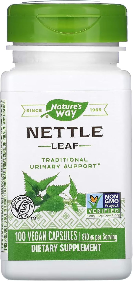 2 Packs of Nature's Way Nettle Leaf 435 mg Capsules - TRU-ID Certified, Non-GMO, Vegetarian - 100 Count Each