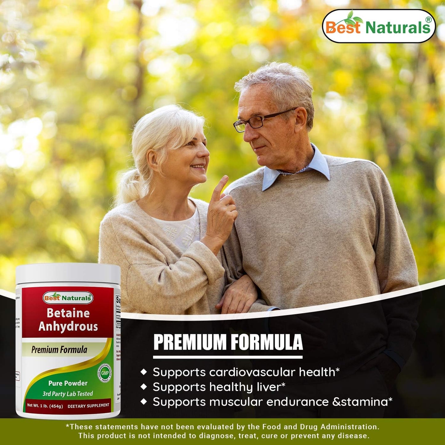 2 Pounds of Best Naturals Betaine Anhydrous Trimethylglycine (TMG) Pure Powder