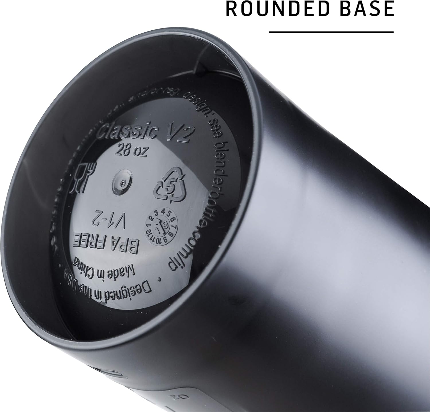 20-Ounce Black BlenderBottle Classic V2 Shaker Bottle for Protein Shakes and Pre Workout