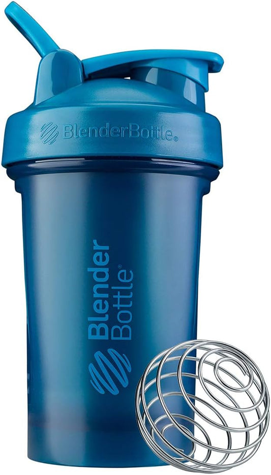 20-Ounce Ocean Blue BlenderBottle Classic V2 Shaker Bottle for Protein Shakes and Pre Workout