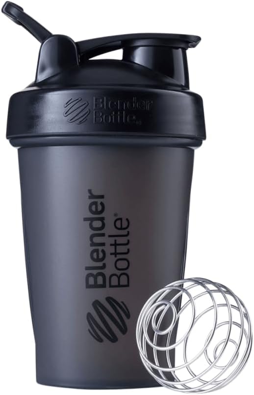 20 oz BlenderBottle Classic Shaker Bottle Ideal for Protein Shakes and Pre Workout - Black