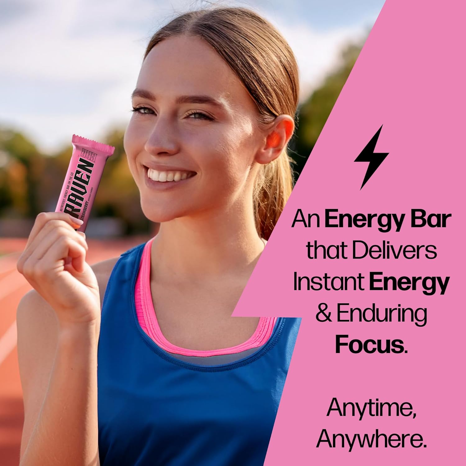 20 Pack Braven Bar Strawberry Energy Chews with 5g Protein - On-the-Go Gluten Free Snacks for Running, Hiking, Sports - Sustained Energy Boost