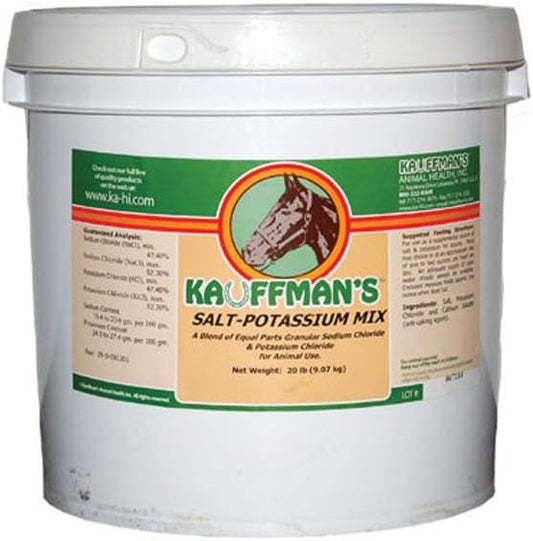 20 Pound Kauffman Salt Potassium Electrolytes for Equine Hydration and Health