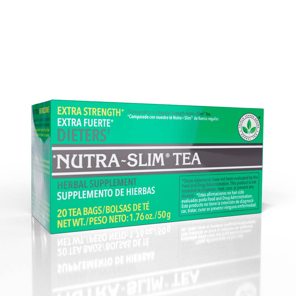 20 Tea Bags of Triple Leaves Brand Nutra-Slim Tea for Weight Loss - Powerful Detox Tea for Dieters