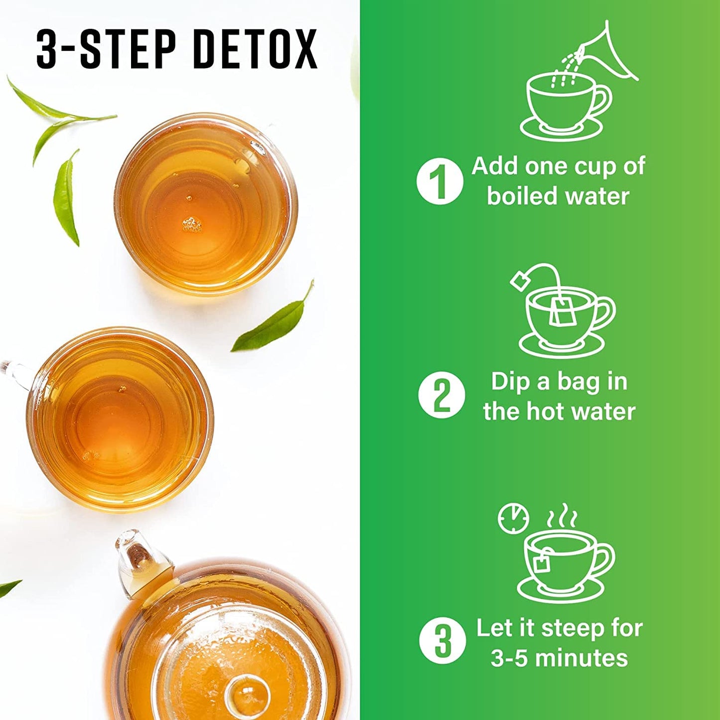 20 Tea Bags of Triple Leaves Brand Nutra-Slim Tea for Weight Loss - Powerful Detox Tea for Dieters