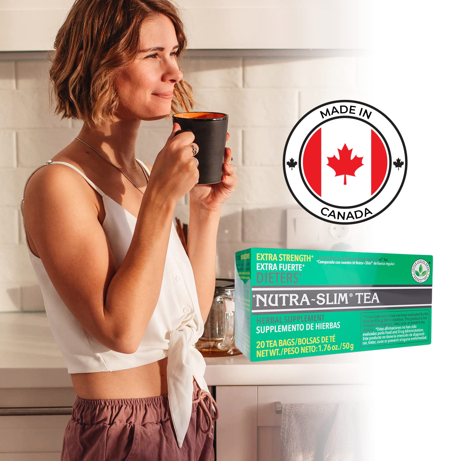 20 Tea Bags of Triple Leaves Brand Nutra-Slim Tea for Weight Loss - Powerful Detox Tea for Dieters