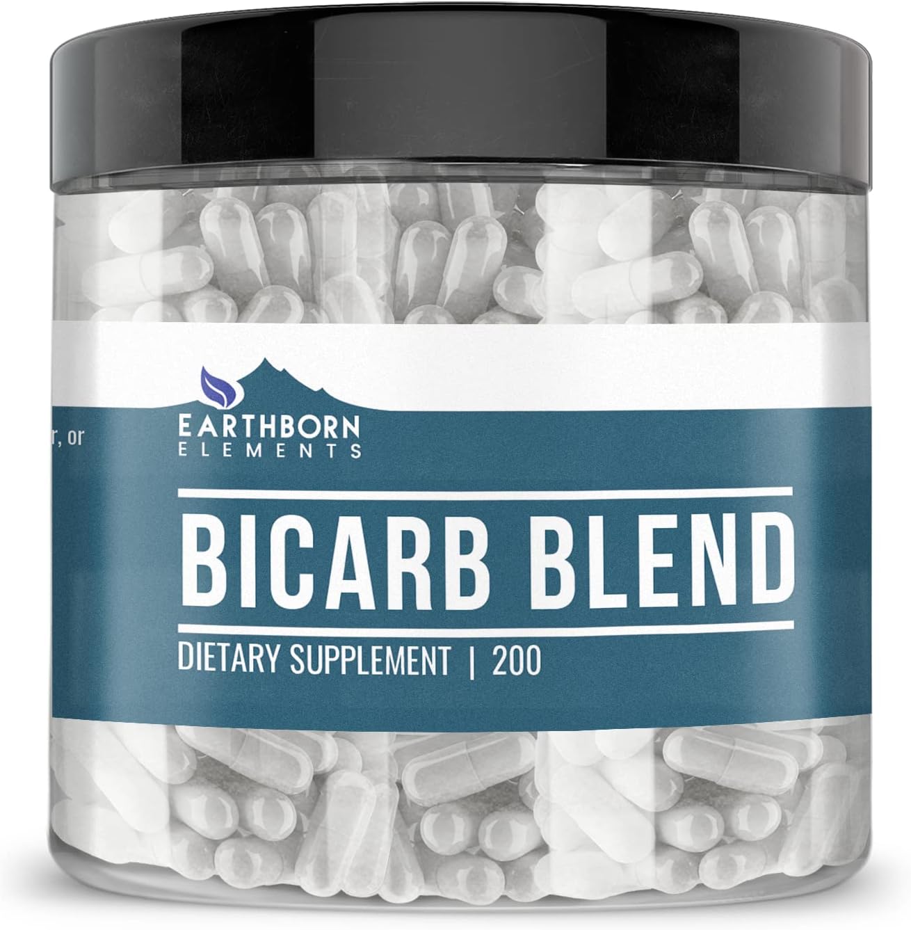 200 Capsules of Earthborn Elements Bicarb Blend - Pure, Undiluted, Additive-Free