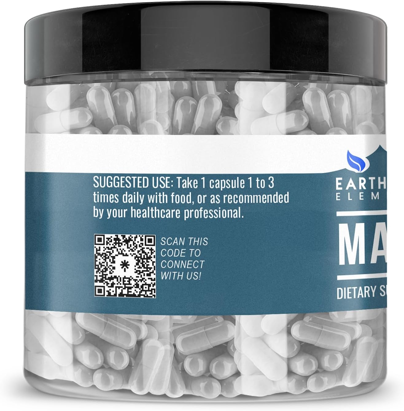 200 Capsules of Earthborn Elements Pure & Undiluted Malic Acid - Additive-Free Formula