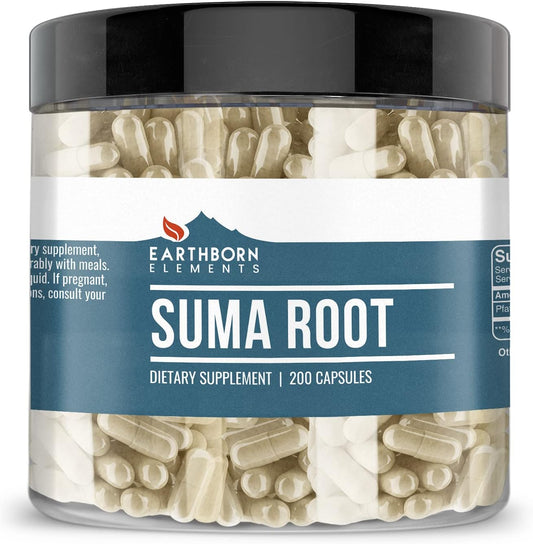 200 Capsules of Earthborn Elements Suma Root - Pure, Undiluted, Additive-Free