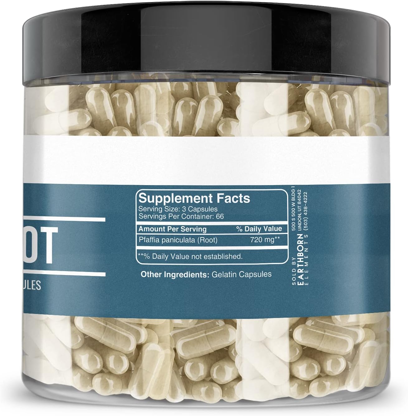 200 Capsules of Earthborn Elements Suma Root - Pure, Undiluted, Additive-Free