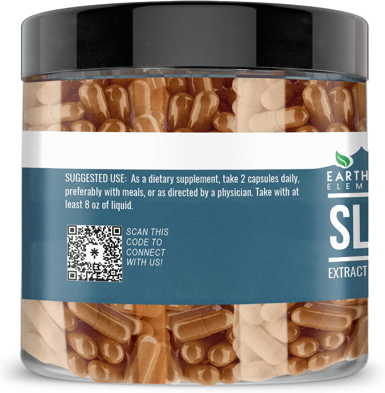 200 Capsules of Pure Cayenne Pepper & Slippery Elm Bundle - No Additives, Earthborn Elements