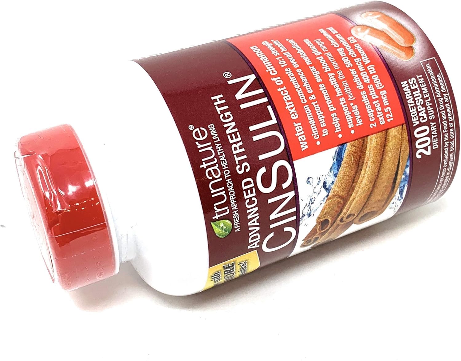 200 Count TruNature Advanced Strength Cinsulin with Cranberry Supplement
