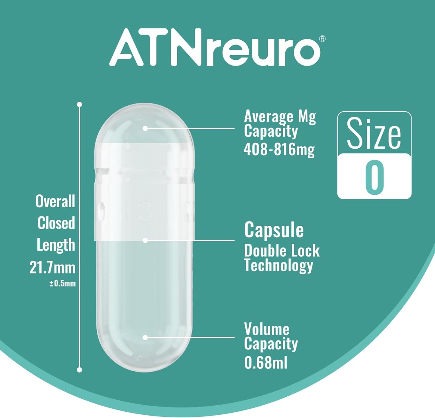 200 Count Vegan Empty Separated Capsules with Micro Spoons for Powders - Vegetarian Size 0 Capsules for Supplements