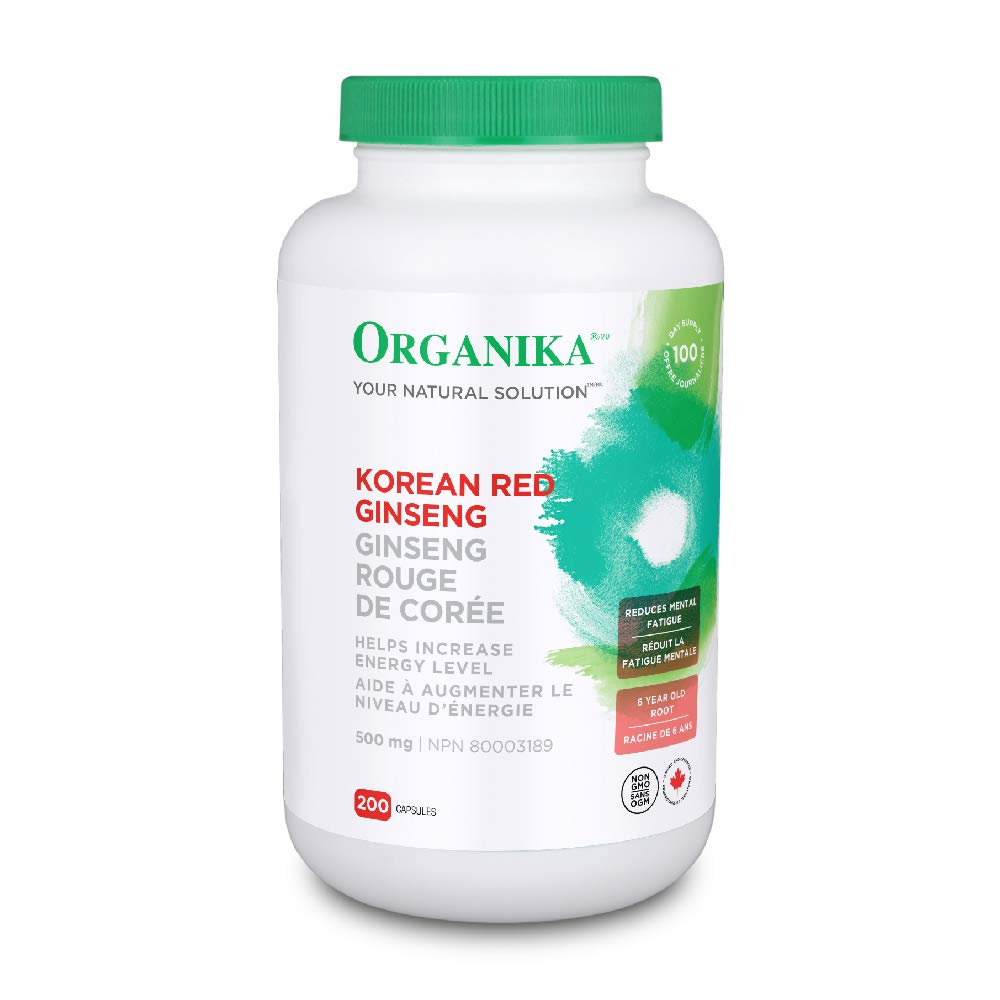 200 CT ORGANIKA Korean Red Ginseng Capsules for Energy and Immune Support