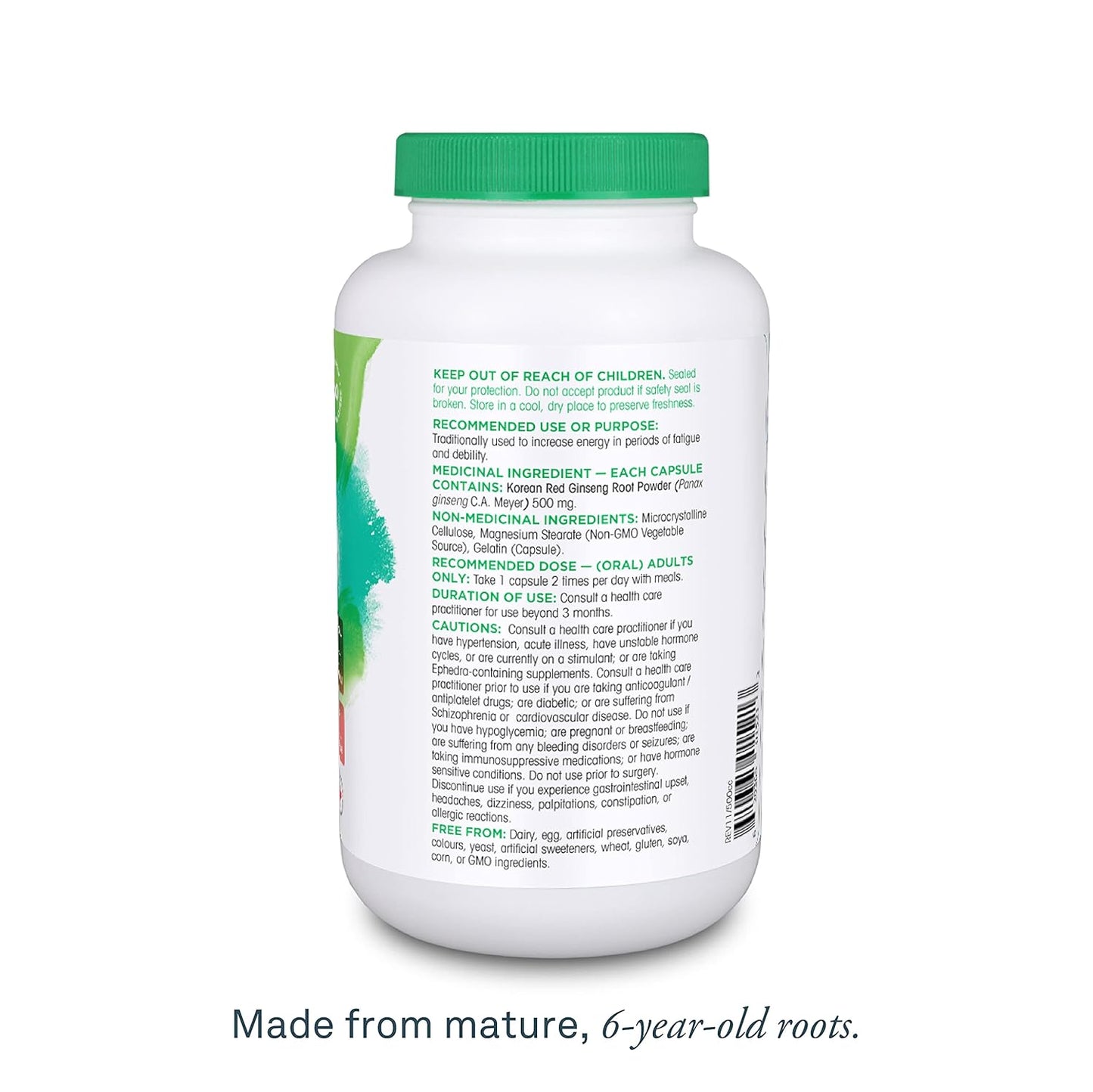 200 CT ORGANIKA Korean Red Ginseng Capsules for Energy and Immune Support