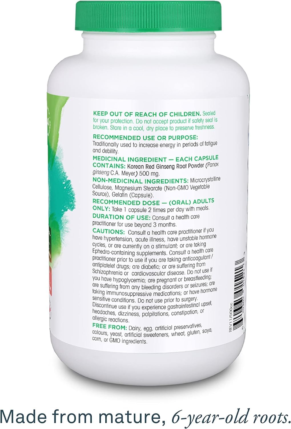 200 CT ORGANIKA Korean Red Ginseng Capsules for Energy and Immune Support