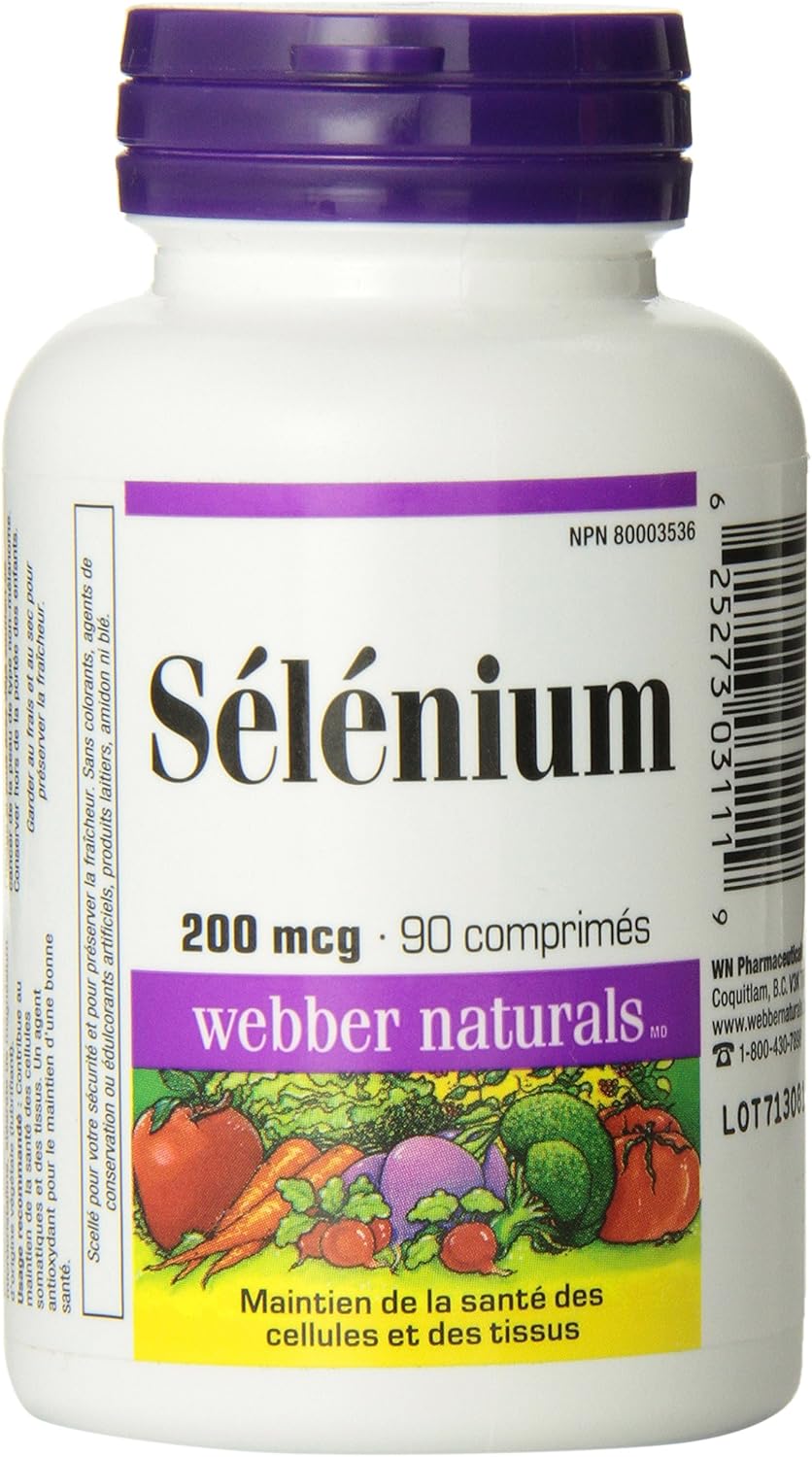 200 mcg Selenium Supplement by Webber Naturals for Optimal Health
