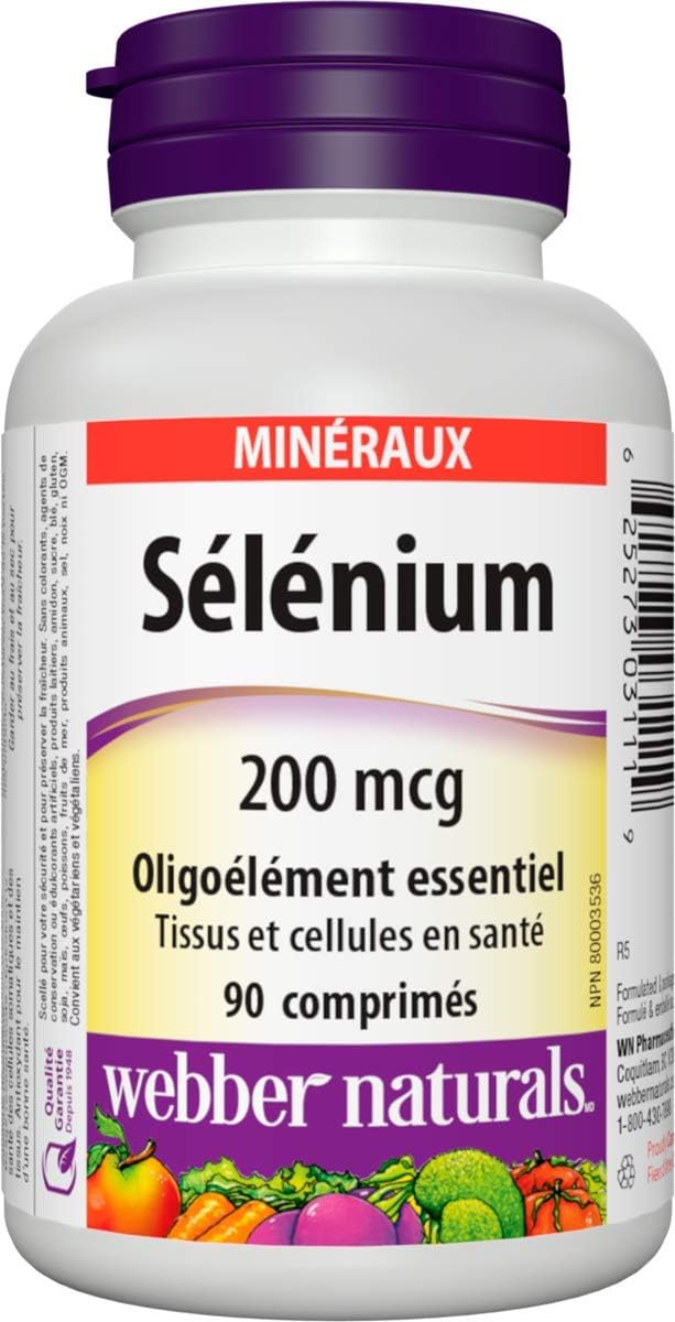200 mcg Selenium Supplement by Webber Naturals for Optimal Health