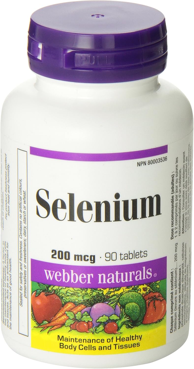 200 mcg Selenium Supplement by Webber Naturals for Optimal Health