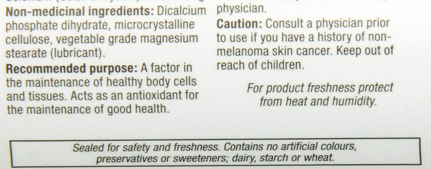 200 mcg Selenium Supplement by Webber Naturals for Optimal Health