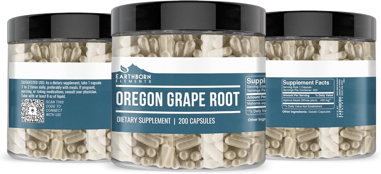 200 Pure Agaricus Blazei Capsules by Earthborn Elements - No Additives, Undiluted