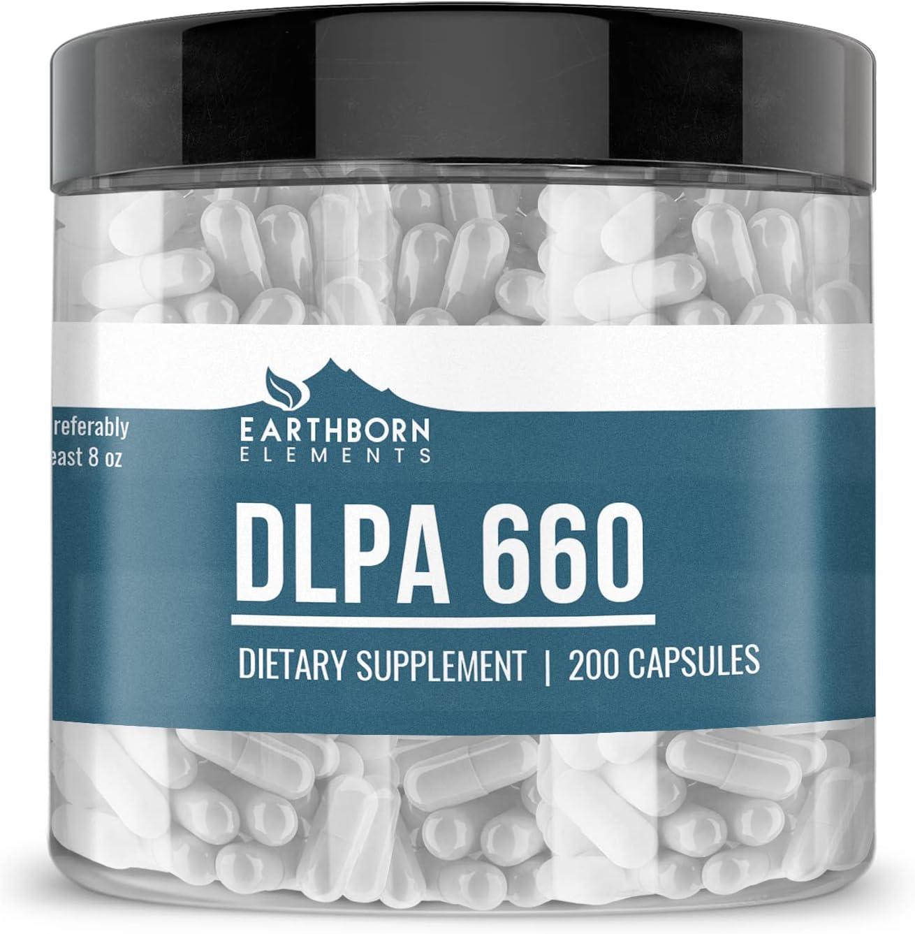 200 Pure DL-Phenylalanine Capsules by Earthborn Elements - No Additives, Undiluted Formula