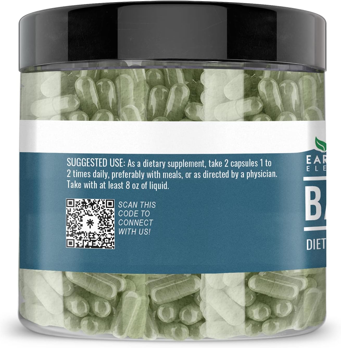 200 Pure & Undiluted Barley Grass Capsules - Earthborn Elements, Additive-Free