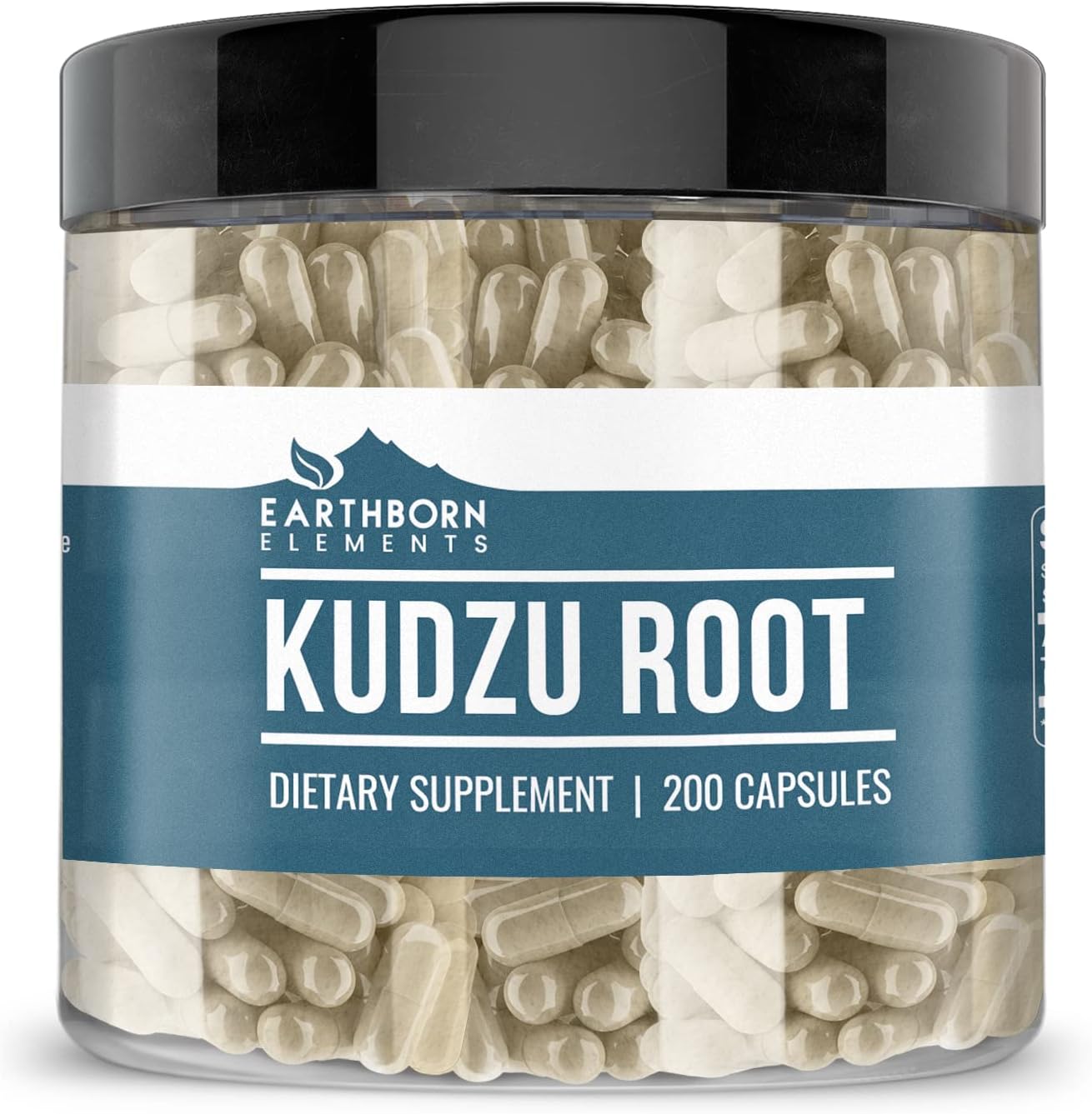 200 Pure & Undiluted Kudzu Root Capsules by Earthborn Elements - Additive-Free