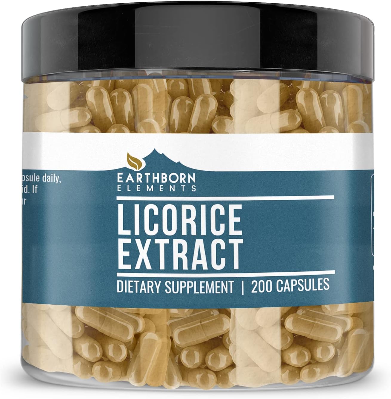 200 Pure & Undiluted Licorice Extract Capsules by Earthborn Elements - No Additives