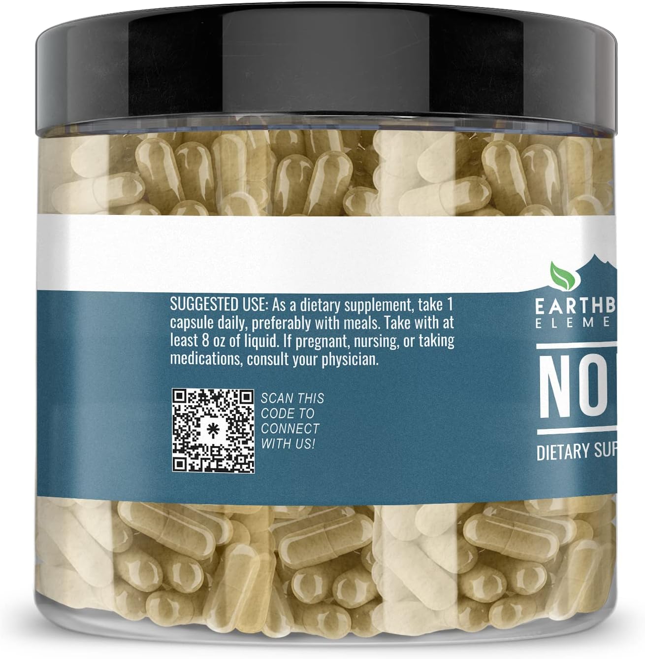 200 Pure & Undiluted Noni Capsules by Earthborn Elements - Additive-Free