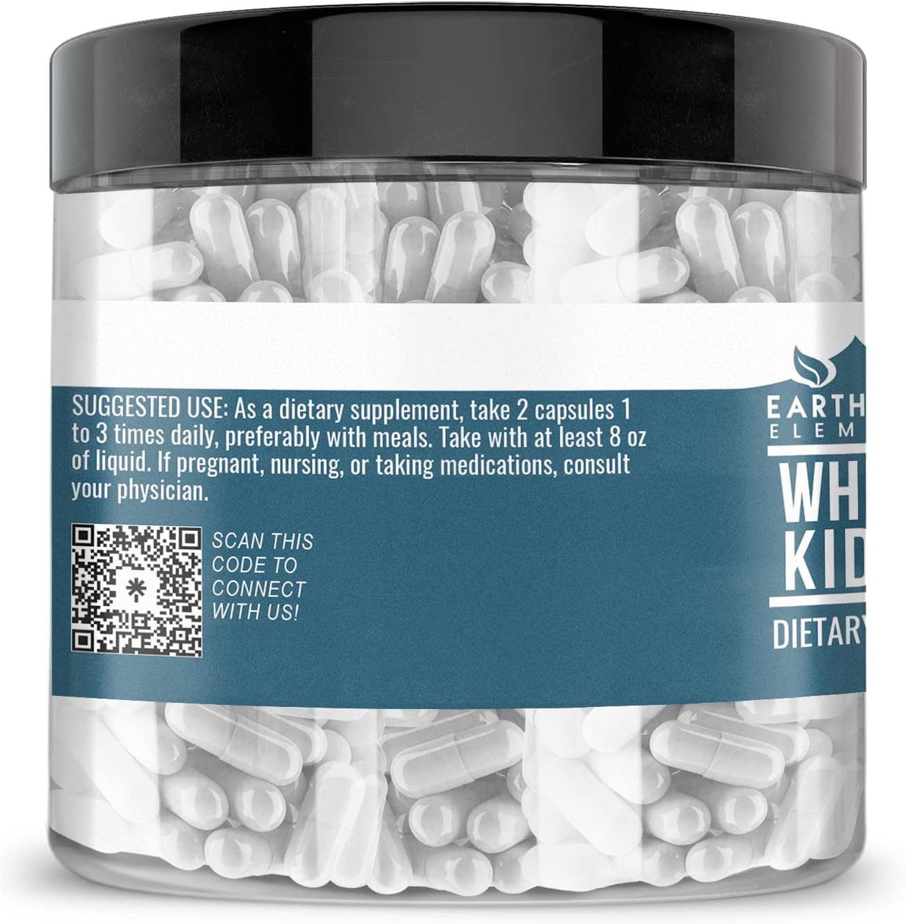 200 Pure & Undiluted White Kidney Bean Extract Capsules by Earthborn Elements - Additive-Free Formula
