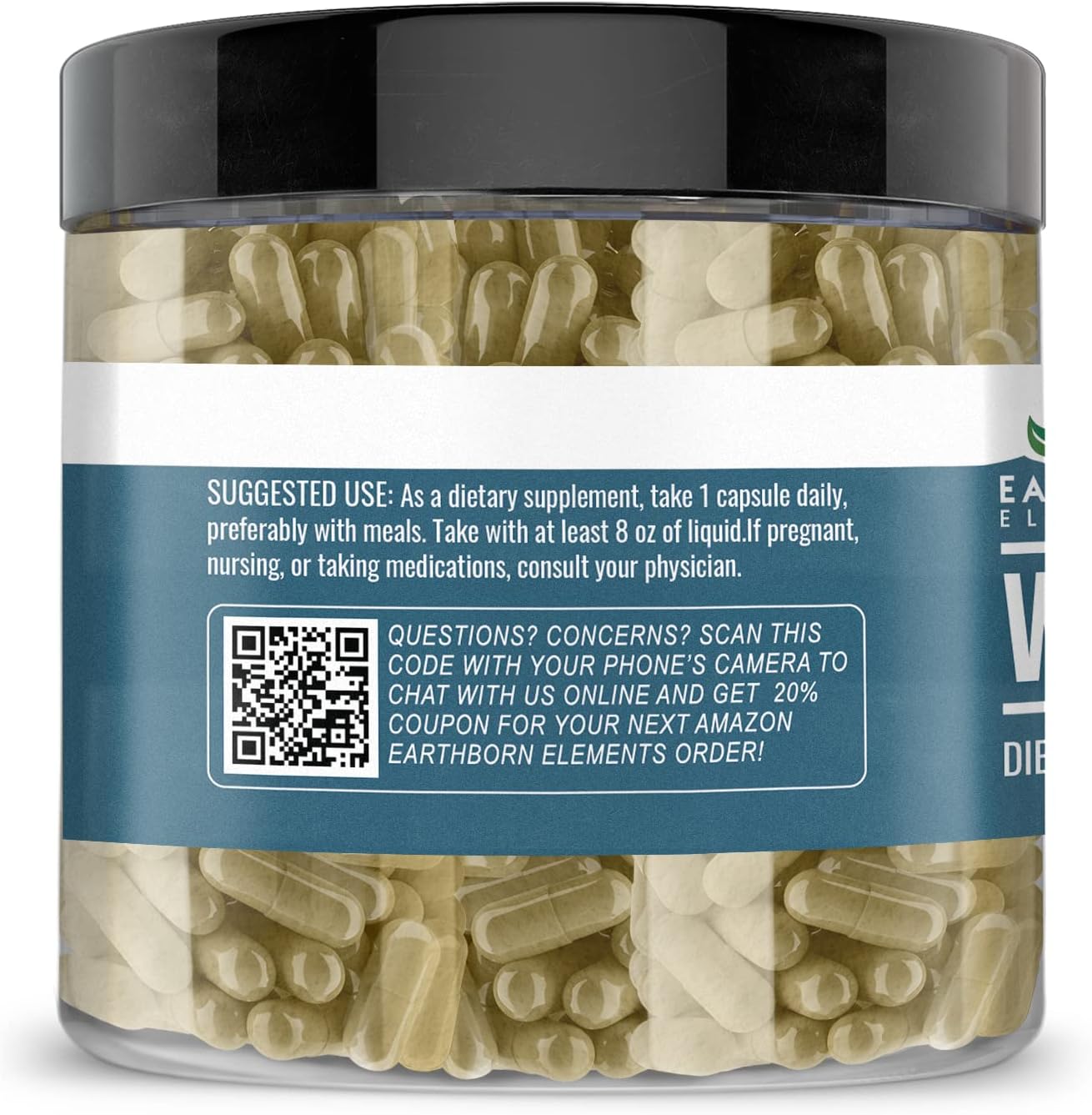 200 Pure & Undiluted Wild Lettuce Capsules by Earthborn Elements - Additive-Free