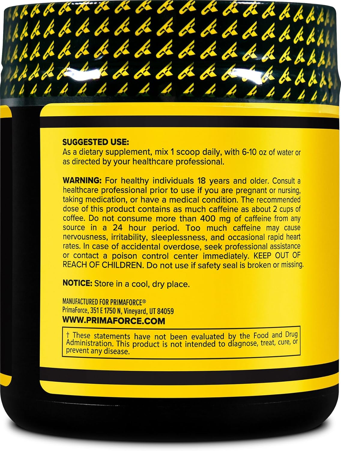 200 Servings of Pure Primaforce Guarana Powder (200g) - Unflavored Supplement